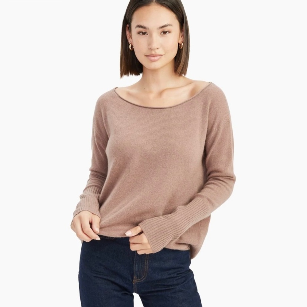 NAADAM 100% cashmere boatneck sweater best seller. Sold out style.